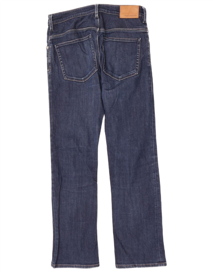 French Connection Mens Regular Straight Jeans W30 L32 Navy Blue Cotton