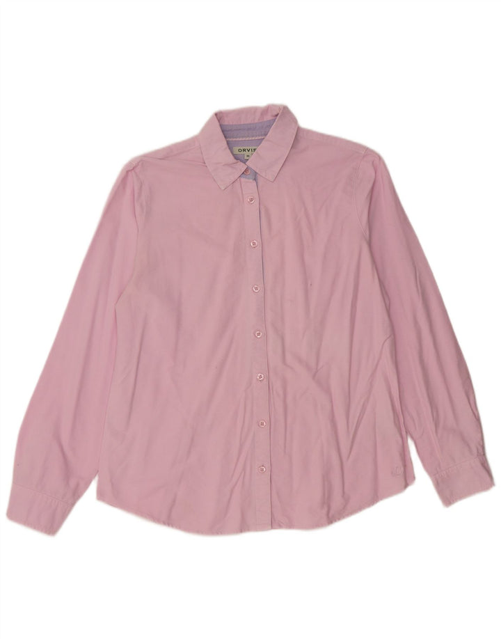 Orvis Womens Shirt UK 14 Medium Pink Cotton