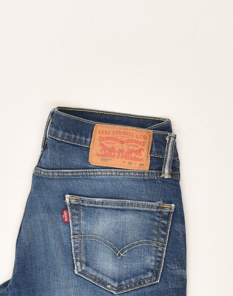 LEVI'S Mens 511 Straight Jeans W30 L30 Blue Cotton | Vintage Levi's | Thrift | Second-Hand Levi's | Used Clothing | Messina Hembry 