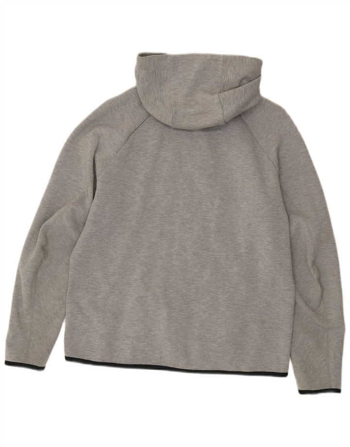 Nike Mens Zip Hoodie Sweater Medium Grey Cotton