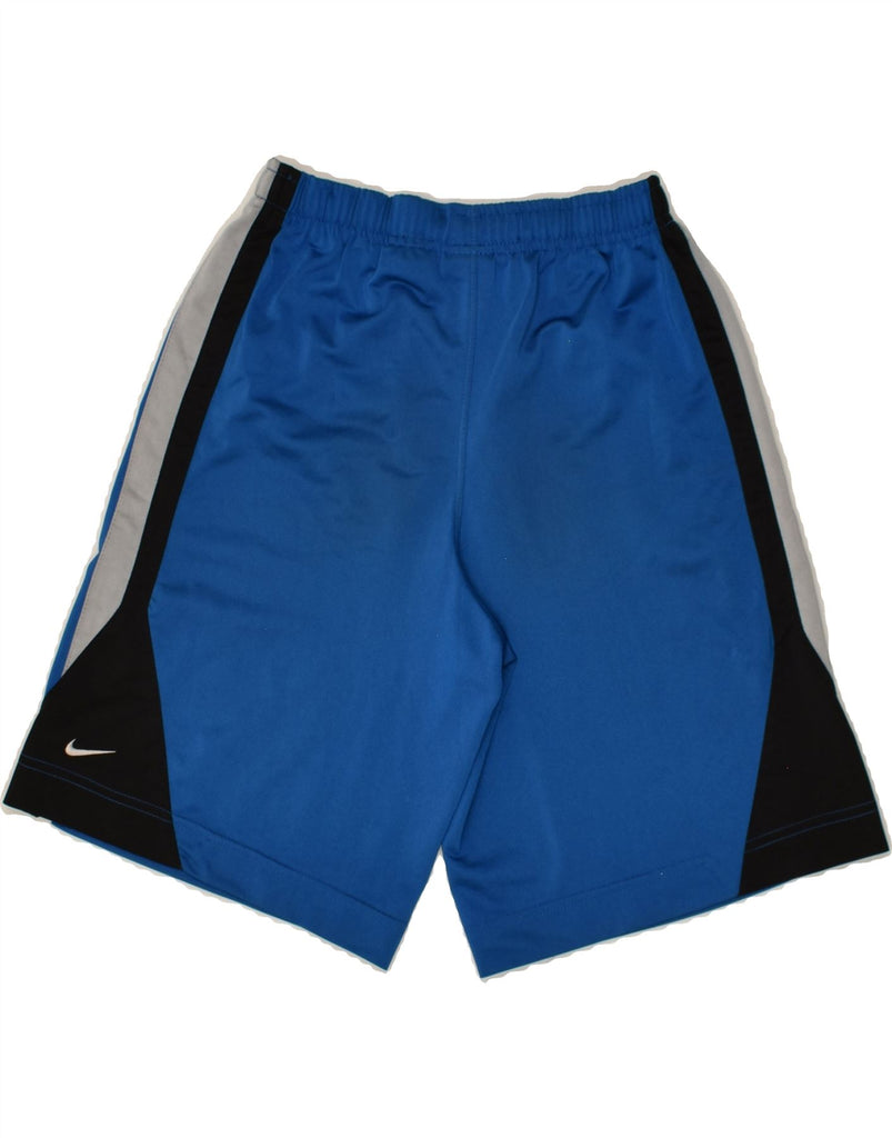 NIKE Boys Sport Shorts 10-11 Years Medium Blue Polyester | Vintage Nike | Thrift | Second-Hand Nike | Used Clothing | Messina Hembry 