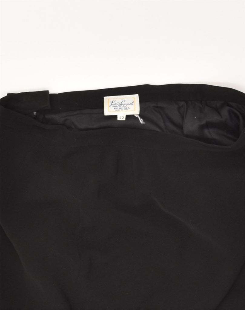 LUISA SPAGNOLI Womens Mini Skirt IT 42 Medium W30 Black Polyester | Vintage Luisa Spagnoli | Thrift | Second-Hand Luisa Spagnoli | Used Clothing | Messina Hembry 