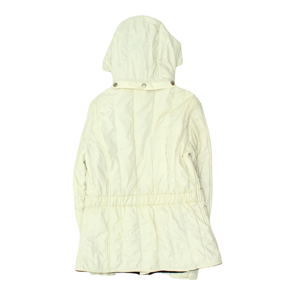RefrigiWear Womens Off White Padded Hooded Coat | Vintage Designer Jacket VTG | Vintage Messina Hembry | Thrift | Second-Hand Messina Hembry | Used Clothing | Messina Hembry 