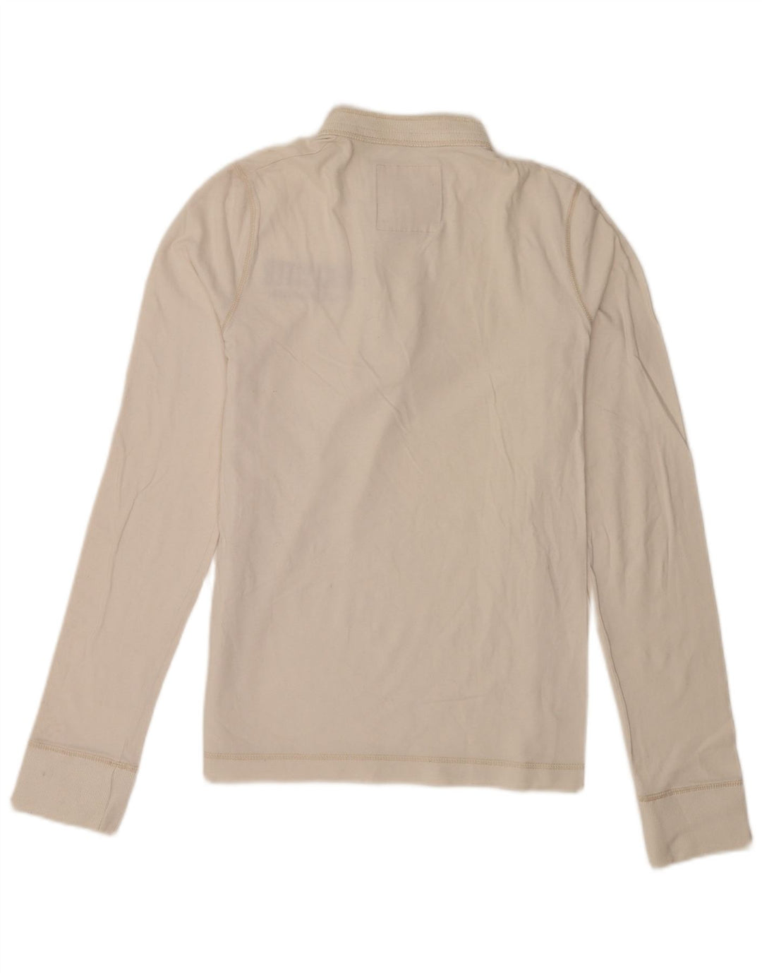 Hollister Mens Graphic Top Long Sleeve Small Off White