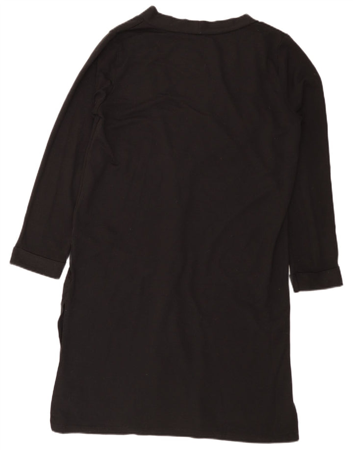 Lipsy Womens Longline Open Cardigan Sweater UK 16 Large Black Polyester