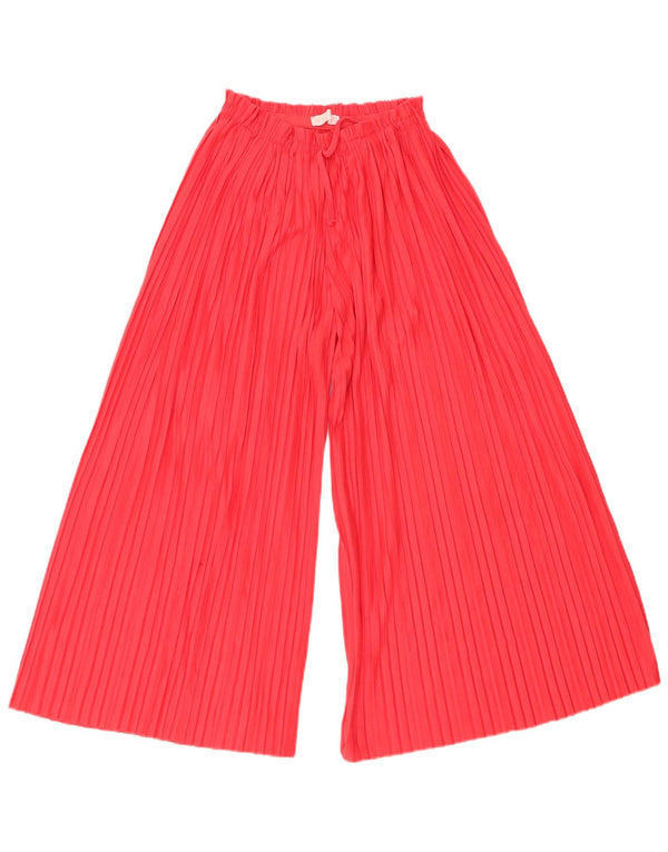 Zara Girls Flare Cropped Trousers 13-14 Years W26 L22 Pink