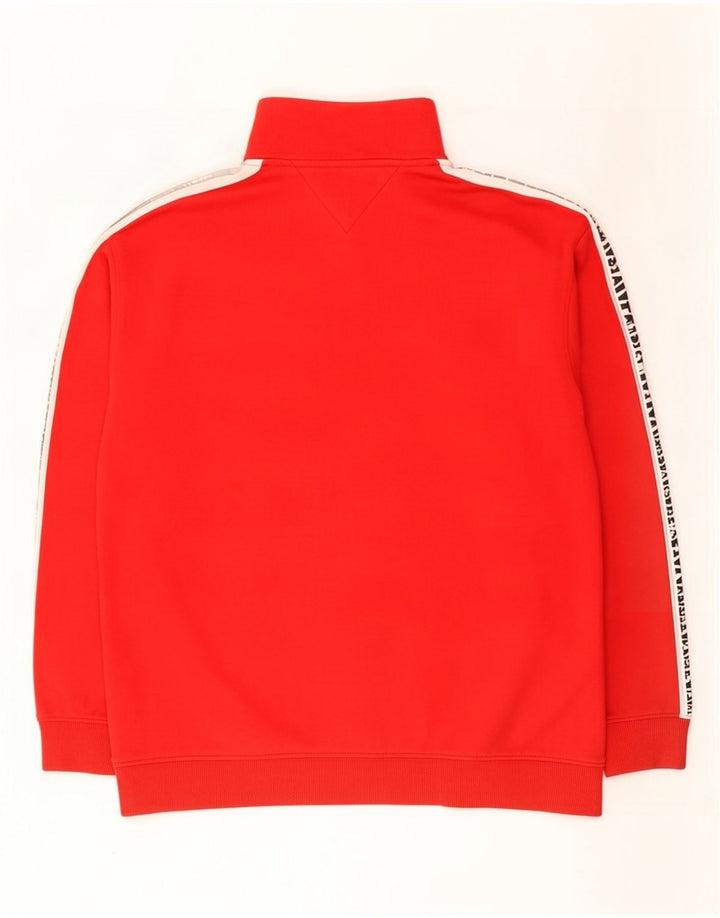 Tommy Hilfiger Mens Graphic Sweatshirt Jumper Medium Red Colourblock