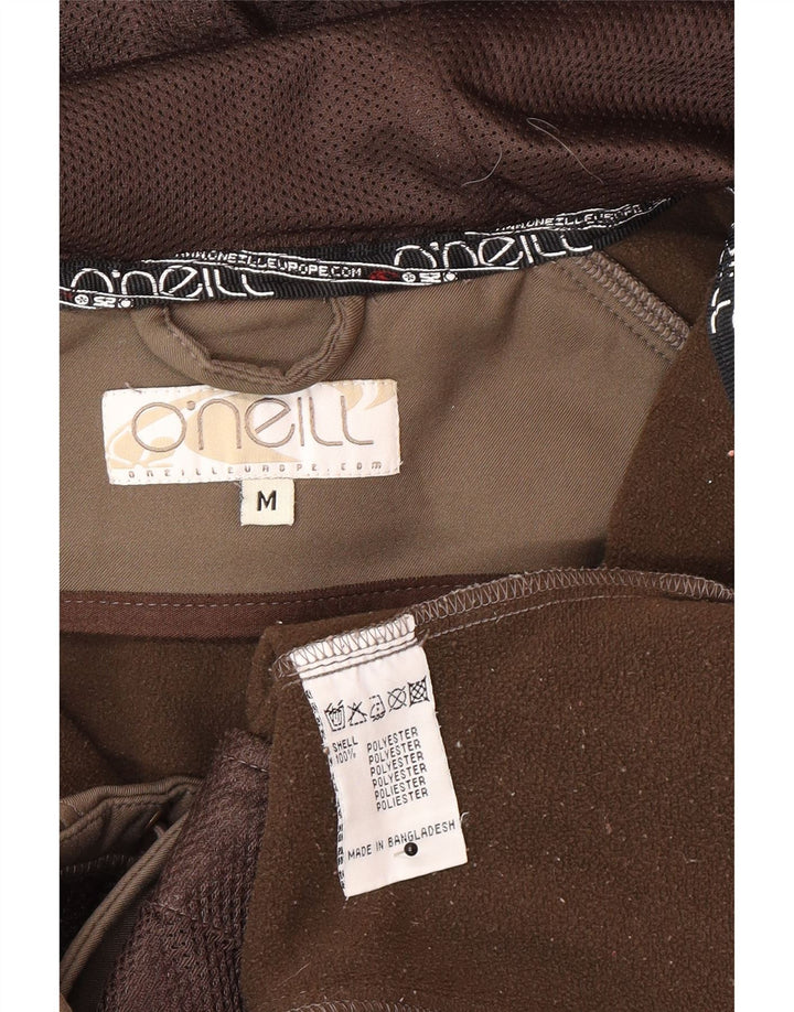 O'Neill Womens Hooded Windbreaker Jacket UK 12 Medium Khaki Polyester