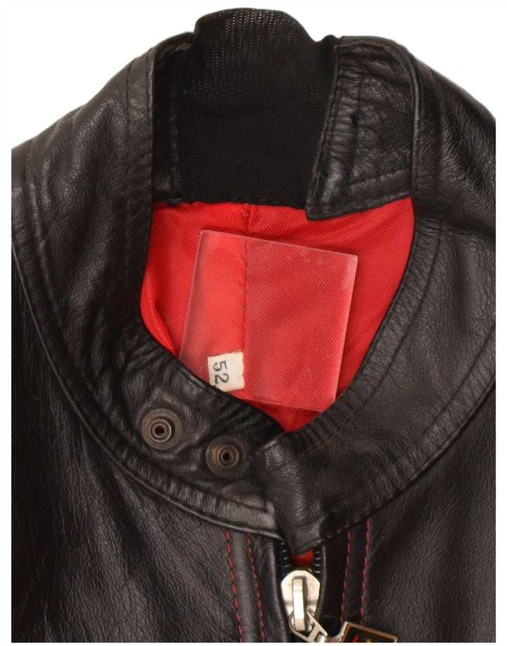 Dainese Mens Leather Racer Jacket IT 52 Large Red Colourblock Leather
