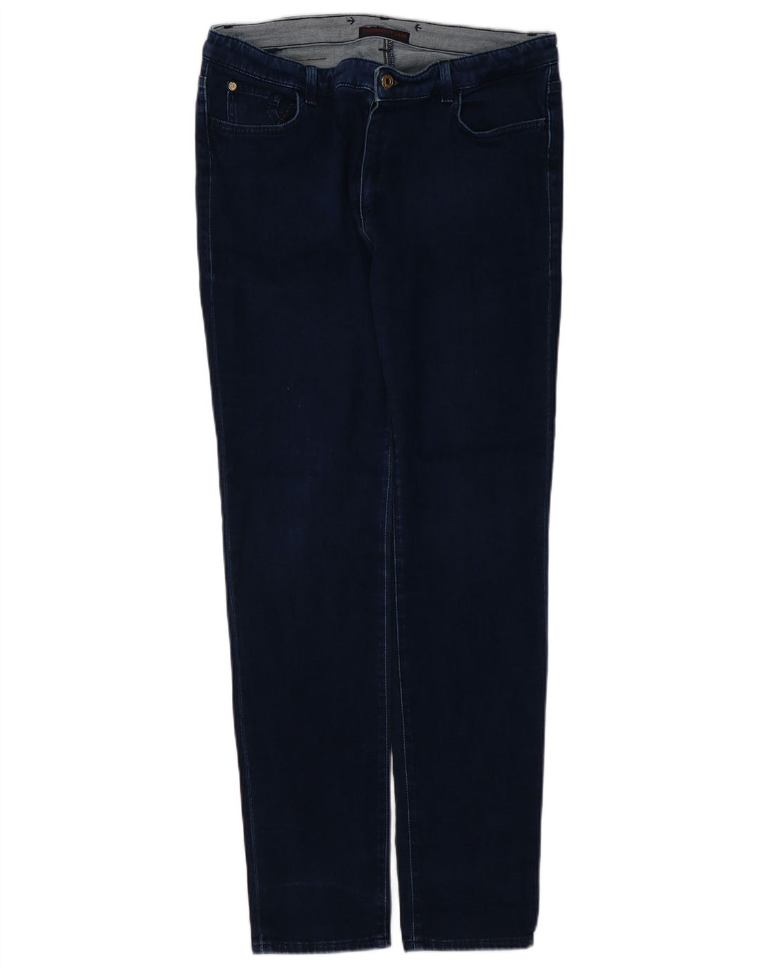 TRUSSARDI Womens Slim Jeans IT 49 XL W35 L32 Navy Blue Polyester