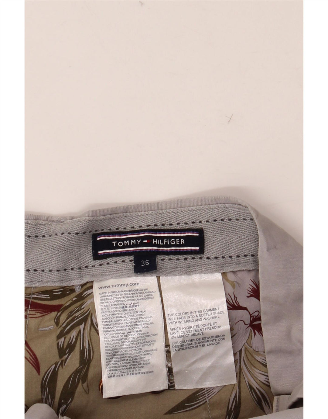TOMMY HILFIGER Mens Chino Shorts W36 Large  Grey Cotton
