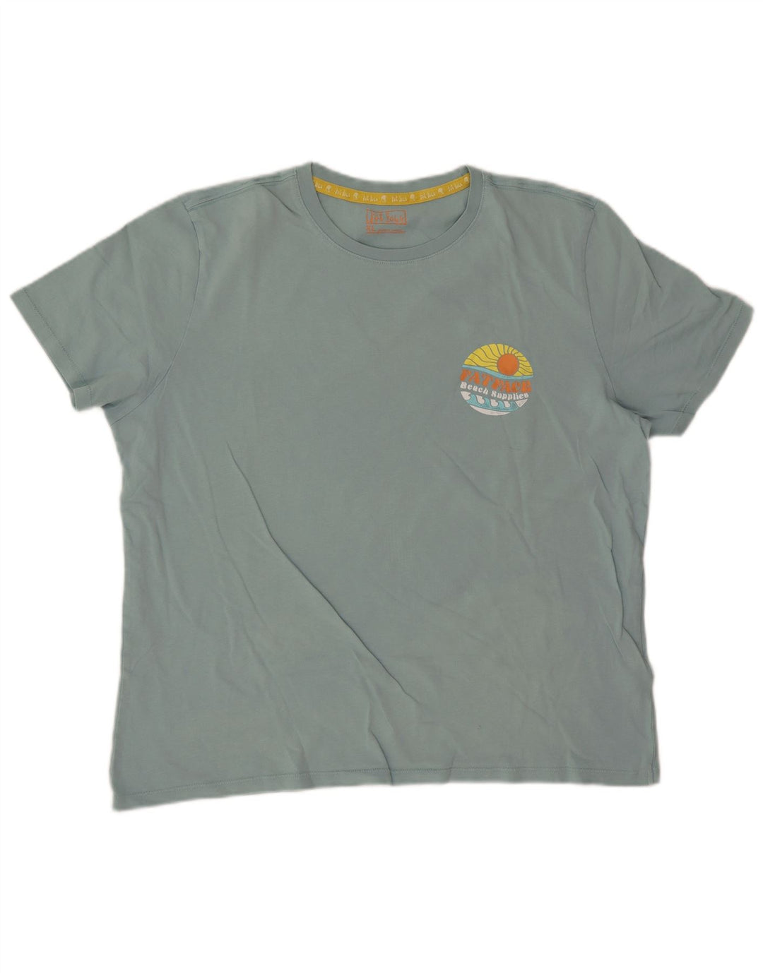 Fat Face Mens Graphic T-Shirt Top XL Turquoise Cotton