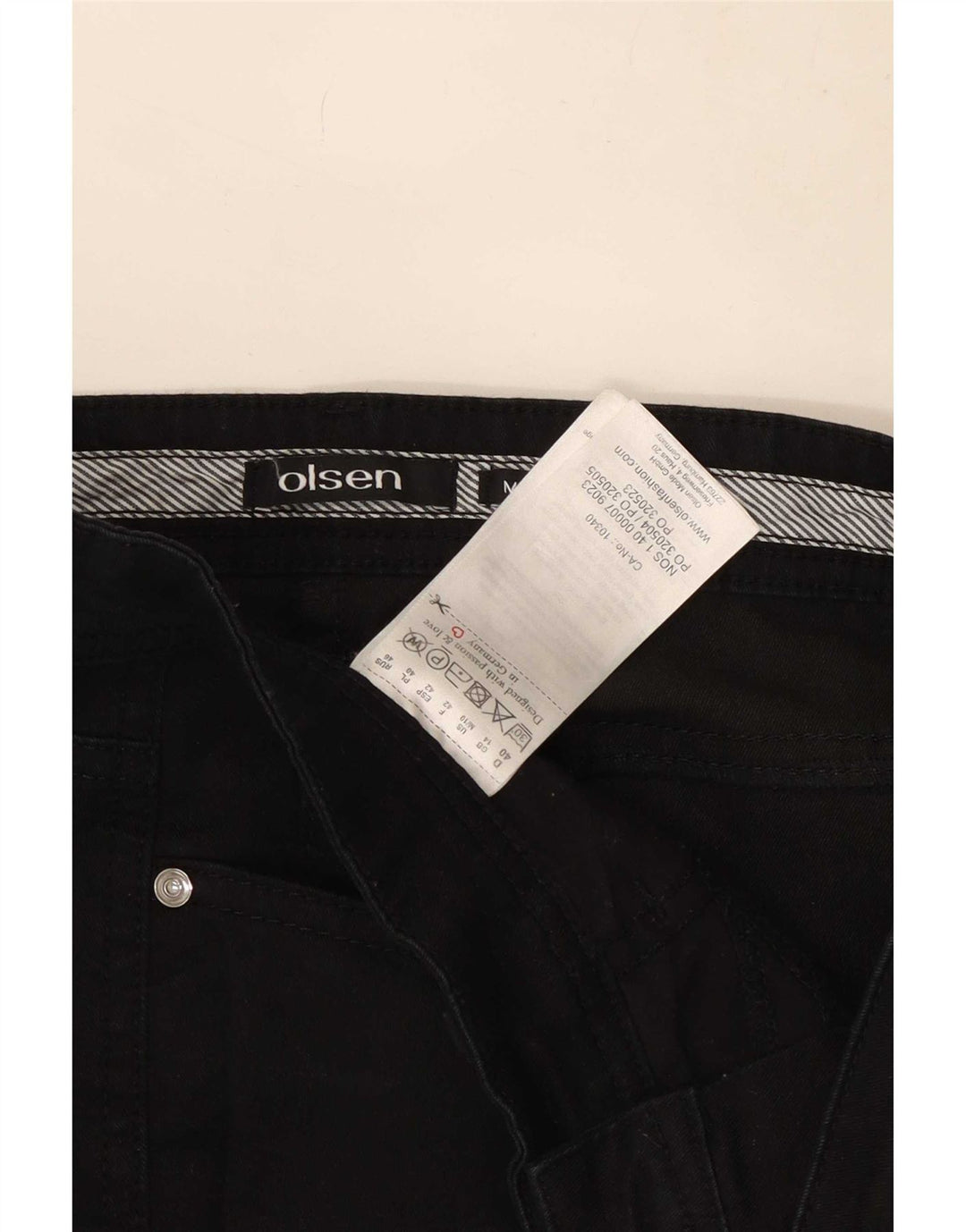 Olsen Womens Slim Jeans UK 14 Medium W30 L30 Black