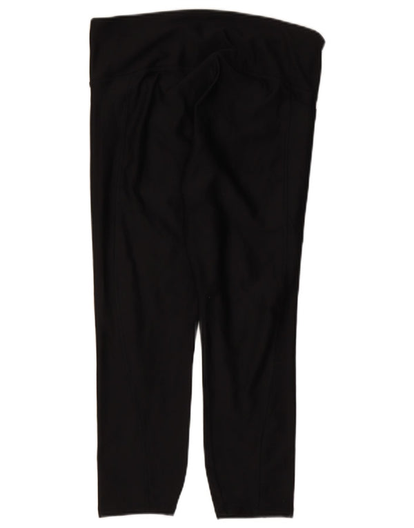 Under Armour Womens Capri Leggings UK 14 Large Black Polyester