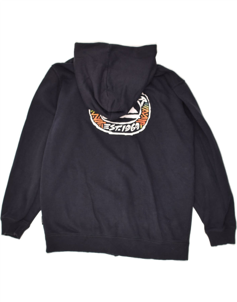 QUIKSILVER Boys Graphic Zip Hoodie Sweater 15-16 Years XL Navy Blue Cotton | Vintage Quiksilver | Thrift | Second-Hand Quiksilver | Used Clothing | Messina Hembry 