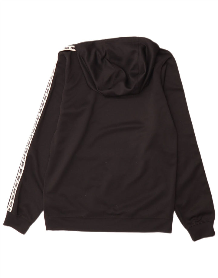 Nike Mens Graphic Hoodie Jumper Small Black Polyester