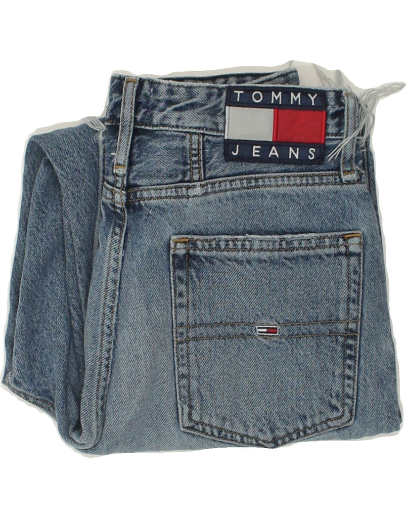 TOMMY HILFIGER Womens High Waist Tapered Jeans W28 L25 Blue Cotton Vintage Tommy Hilfiger and Second-Hand Tommy Hilfiger from Messina Hembry 