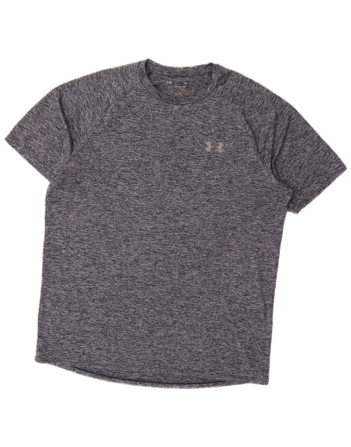 Under Armour Mens T-Shirt Top Medium Navy Blue Flecked
