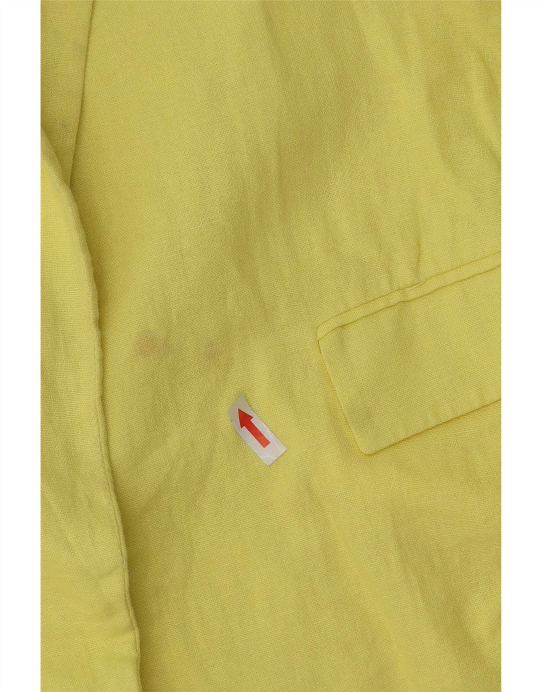Zara Womens 3/4 Sleeve Open Blazer Jacket UK 16 Large Yellow Acetate