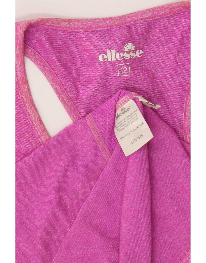 Ellesse Womens Vest Top UK 12 Medium Pink Flecked Polyester
