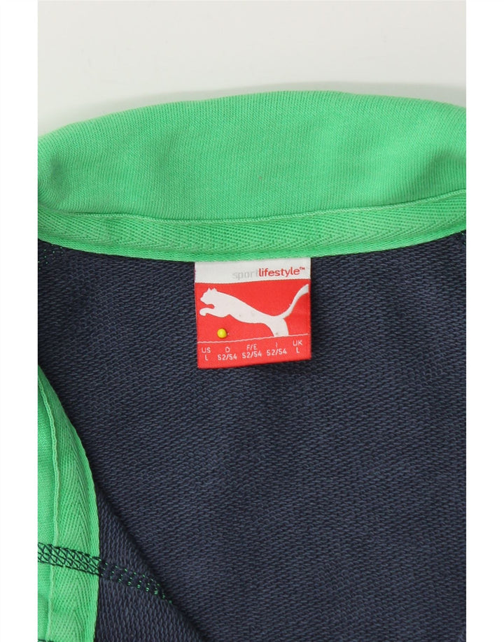 Puma Mens Tracksuit Top Jacket Large Navy Blue