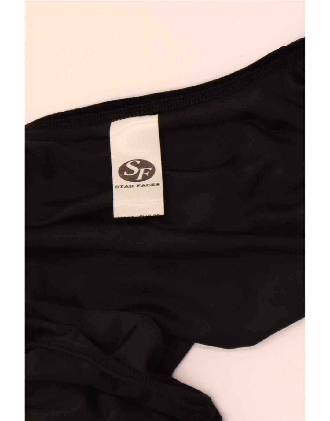 Vintage Womens Velour Bolero Top UK 10 Small Black Polyester