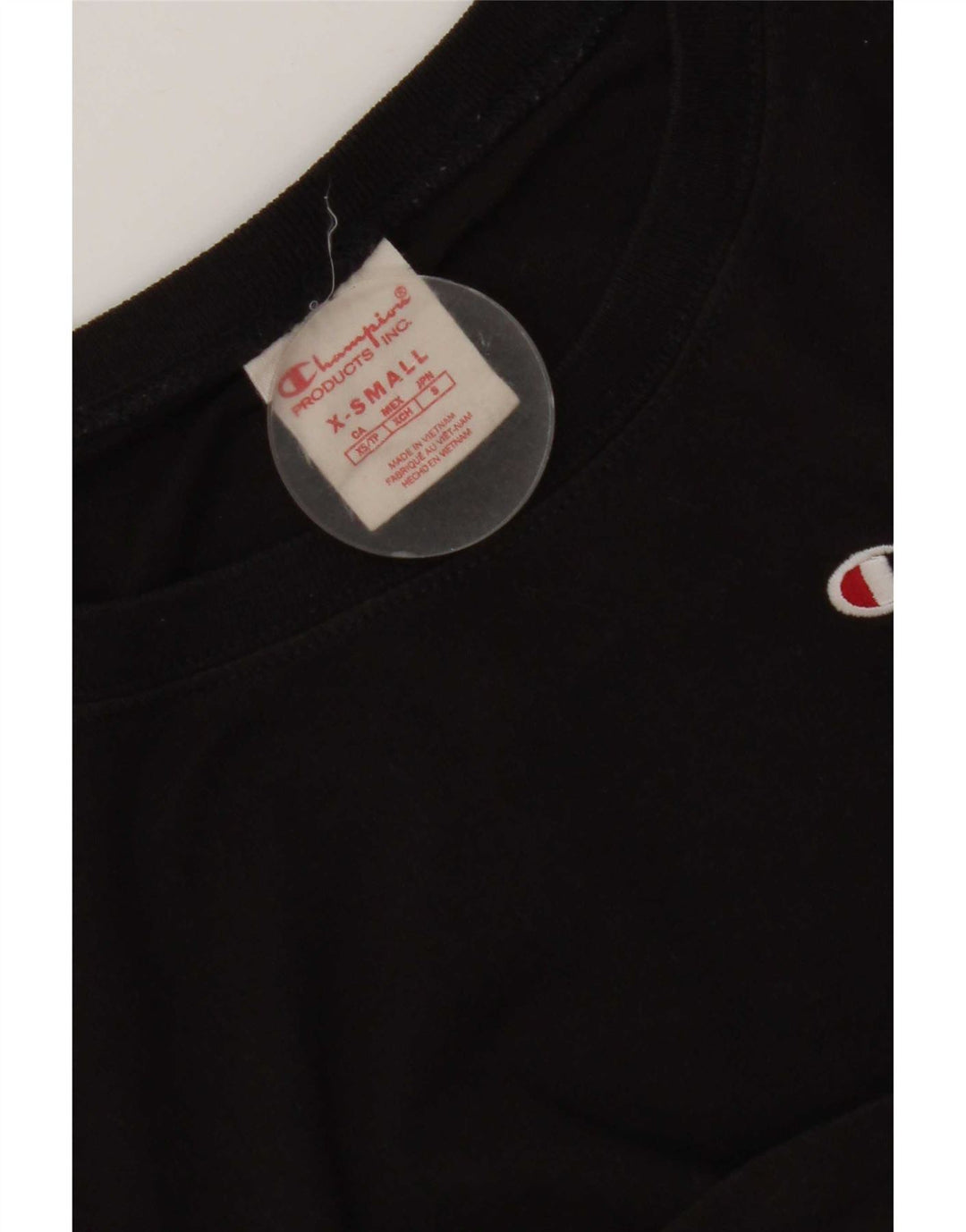 Champion Mens Top Long Sleeve XS Black