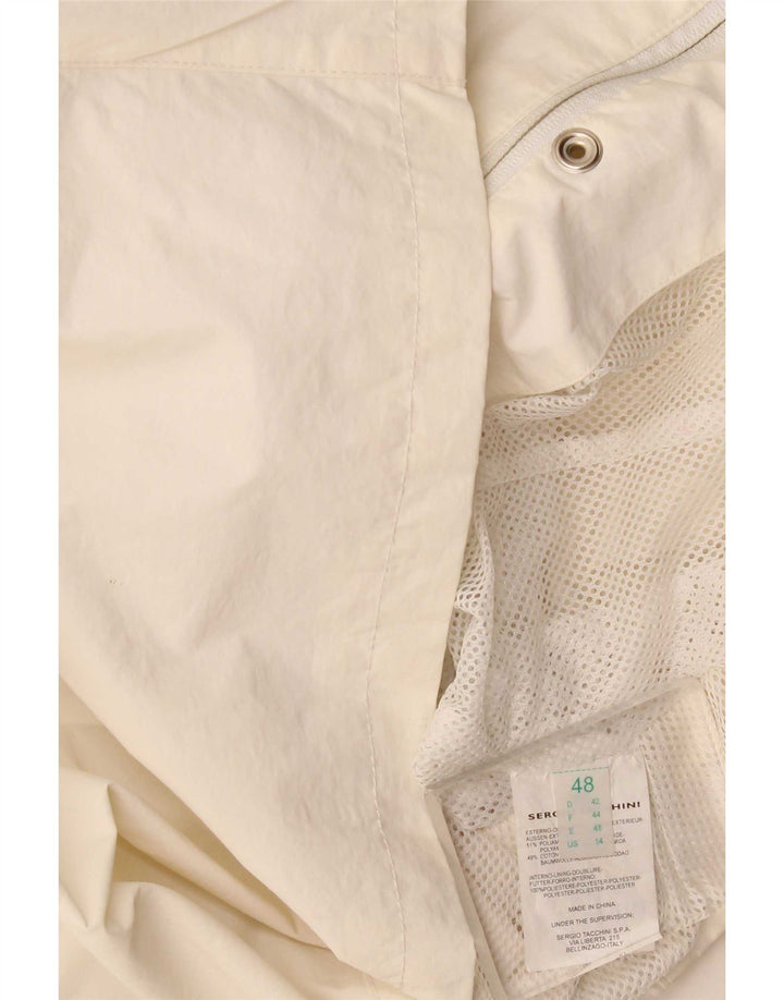 Sergio Tacchini Womens Utility Jacket UK 48 Medium Off White Polyamide