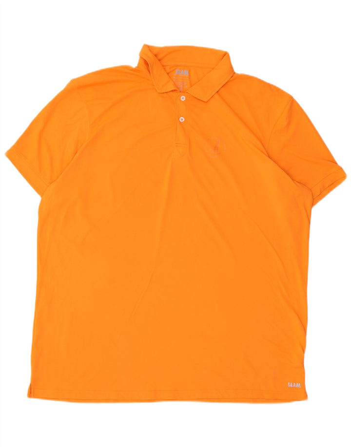 Slam Mens Polo Shirt 4XL Orange Polyamide