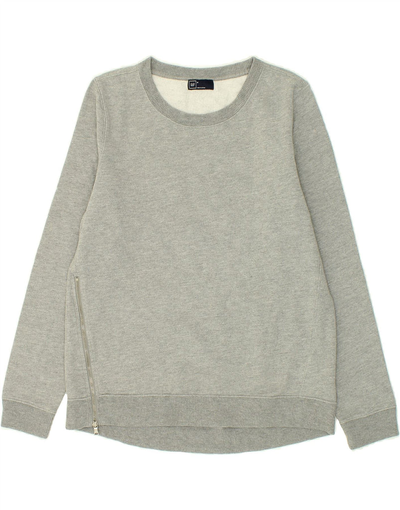 GAP Womens Sweatshirt Jumper UK 14 Medium Grey Cotton | Vintage Gap | Thrift | Second-Hand Gap | Used Clothing | Messina Hembry 