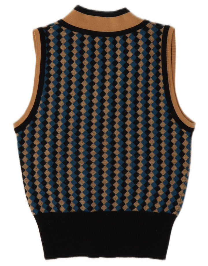 Emanuel Ungaro Womens Vest Tank Top UK 10 Small Multicoloured Geometric