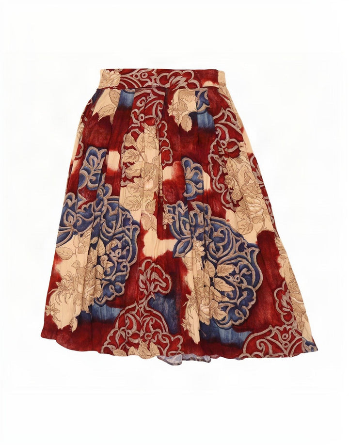 Pippa Dee Womens Pleated Flared Skirt UK 12 Medium W28 Multicoloured Floral