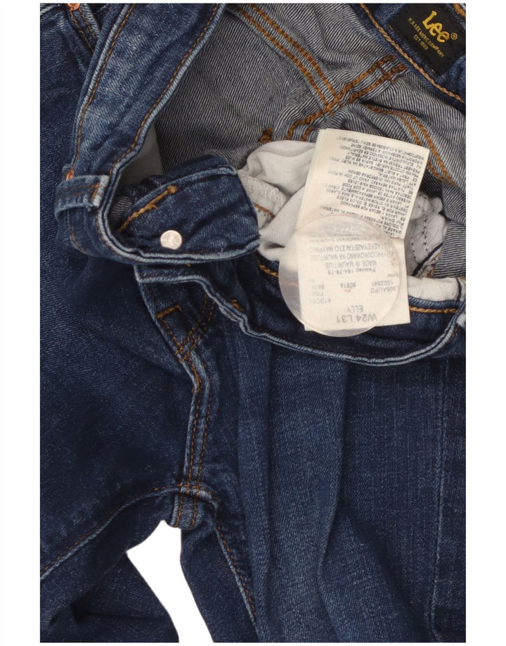 Lee Womens Elly Straight Jeans W24 L28 Blue Cotton