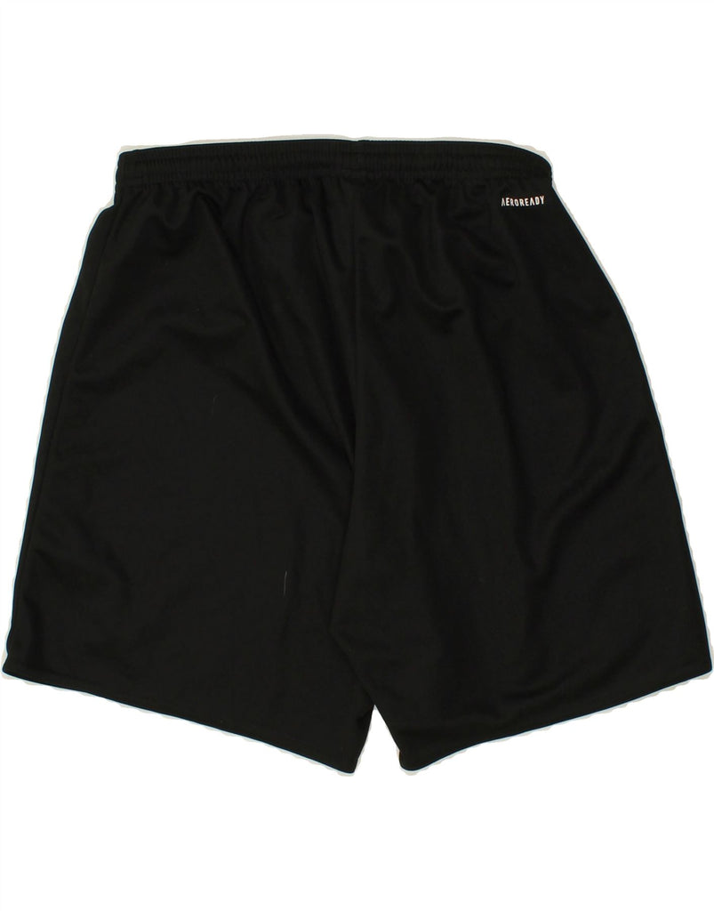 ADIDAS Mens Aeroready Graphic Sport Shorts Medium Black Polyester Vintage Adidas and Second-Hand Adidas from Messina Hembry 