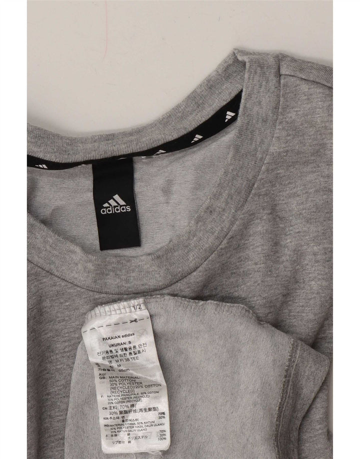 Adidas Mens Graphic T-Shirt Top Large Grey Cotton