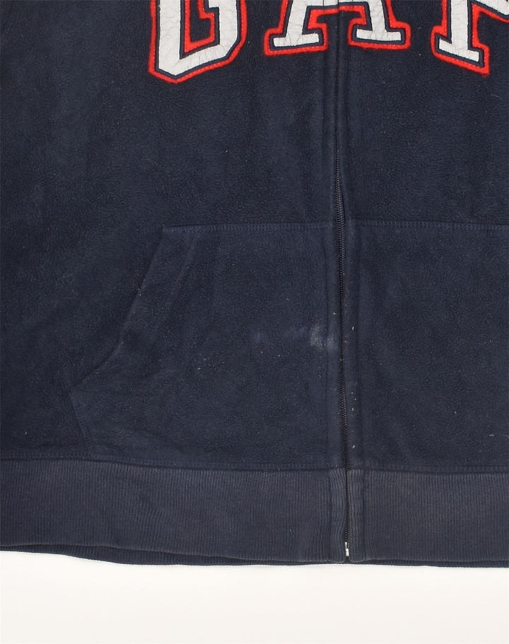 GAP Boys Fleece Graphic Zip Hoodie Sweater 11-12 Years XL Navy Blue | Vintage Gap | Thrift | Second-Hand Gap | Used Clothing | Messina Hembry 