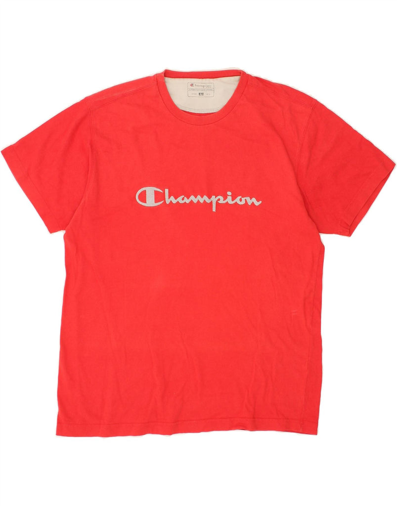 CHAMPION Mens Graphic T-Shirt Top Large Red Cotton Vintage Champion and Second-Hand Champion from Messina Hembry 