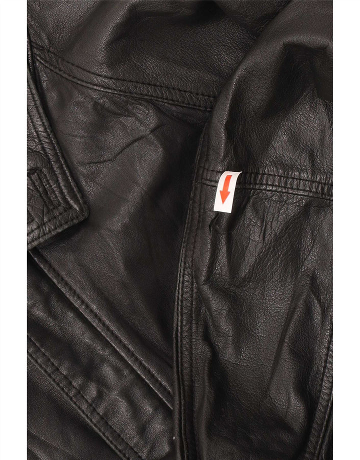 Alta Moda Firenze Mens Leather Jacket IT 56 3XL Black