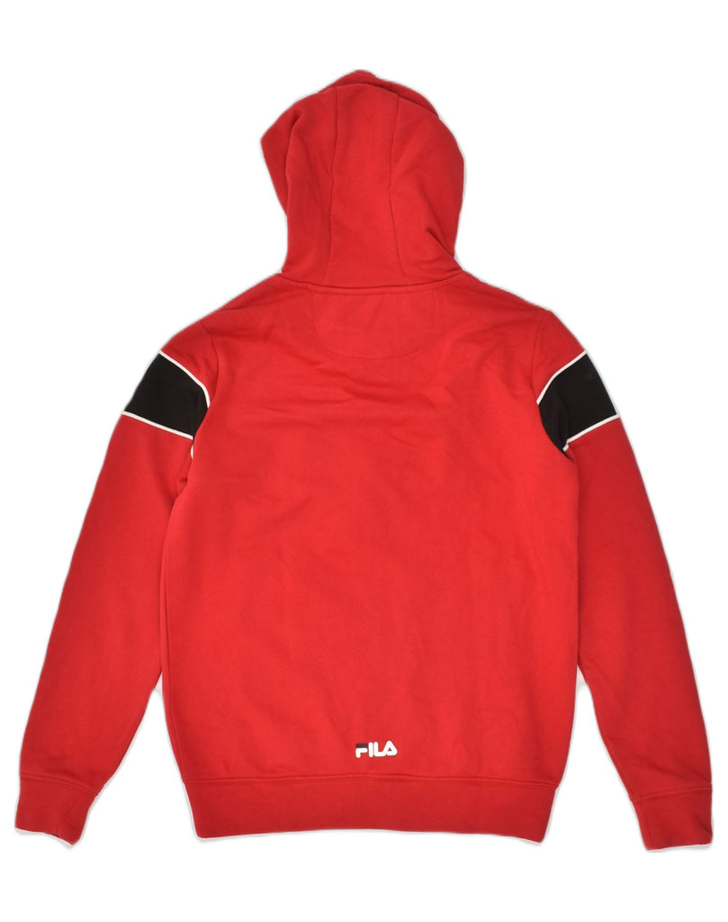 FILA Mens Zip Hoodie Sweater XS Red Cotton | Vintage Fila | Thrift | Second-Hand Fila | Used Clothing | Messina Hembry 