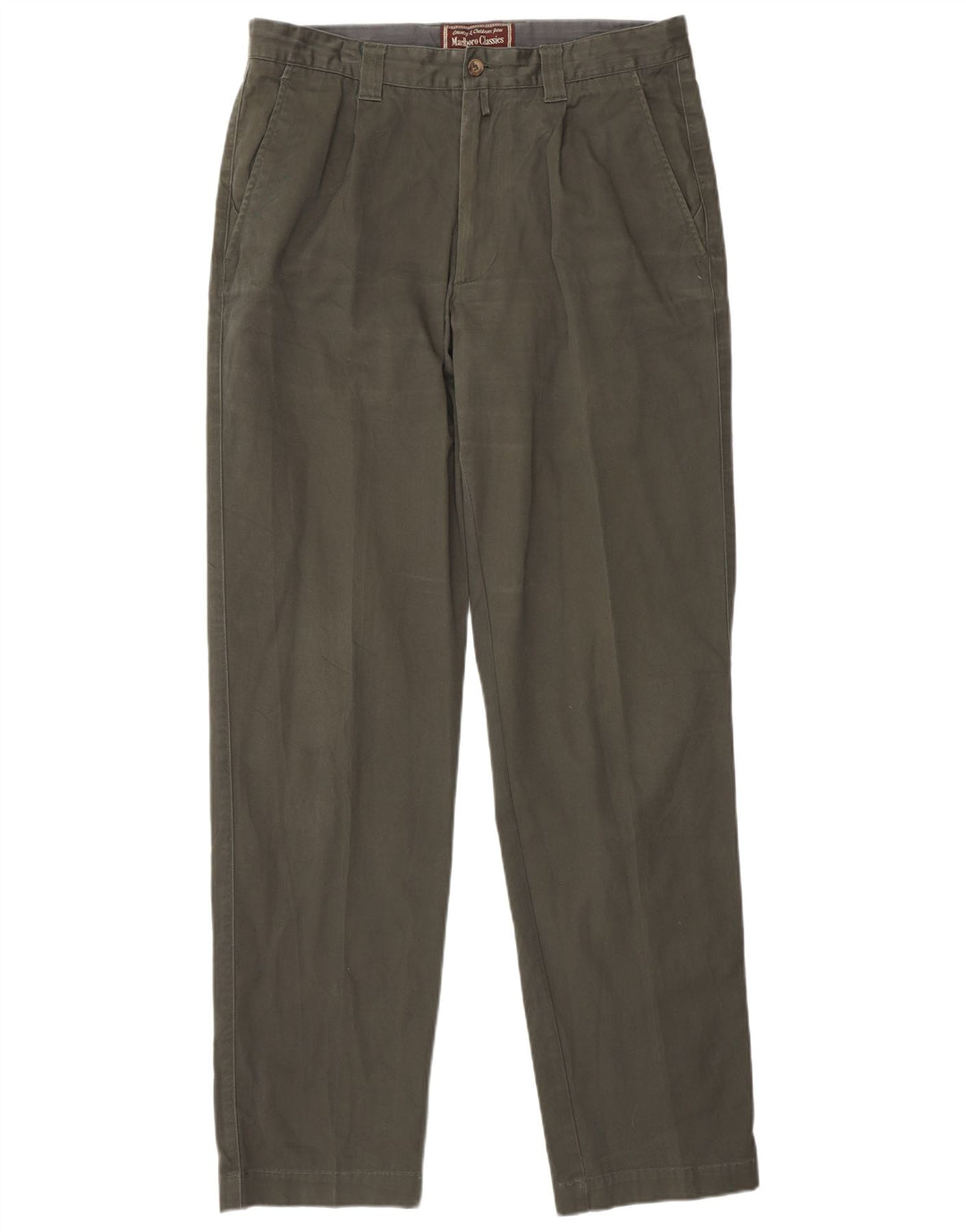 MARLBORO CLASSICS Mens Pegged Chino Trousers EU 50 Large W34 L34 Khaki