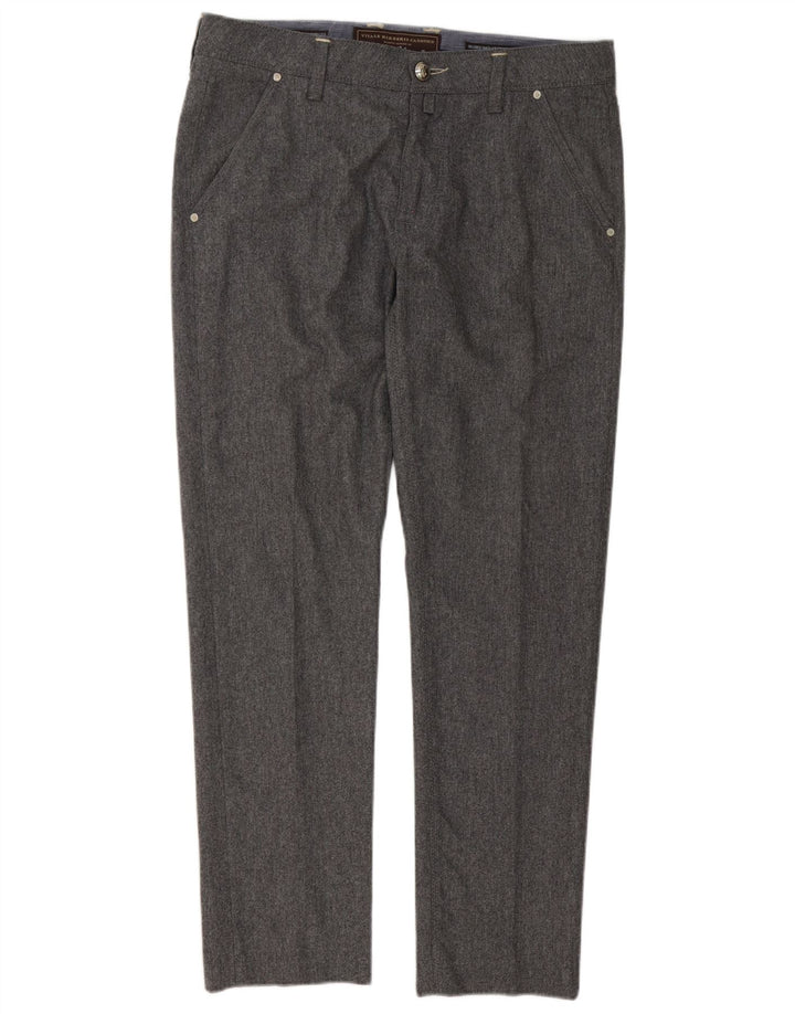 Jacob Cohen Mens Slim Suit Trousers W34 L31 Grey Wool