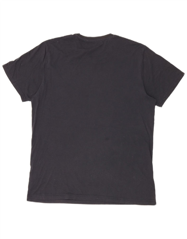 Penguin Mens Graphic T-Shirt Top XL Black Cotton