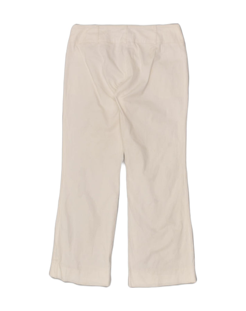 MAX & CO. Womens Straight Chino Trousers UK 12 Medium W30 L28 White Cotton | Vintage Max & Co. | Thrift | Second-Hand Max & Co. | Used Clothing | Messina Hembry 