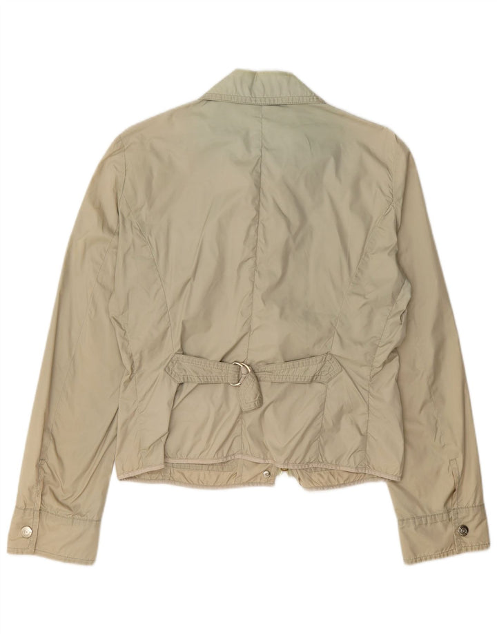 Cerruti 1881 Womens Utility Jacket IT 44 Medium Beige Nylon