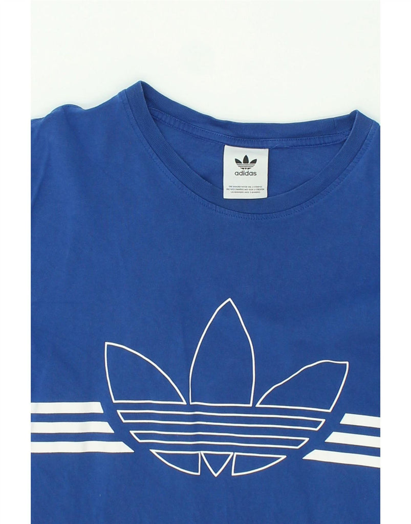 ADIDAS Mens Graphic T-Shirt Top Medium Blue Cotton | Vintage Adidas | Thrift | Second-Hand Adidas | Used Clothing | Messina Hembry 