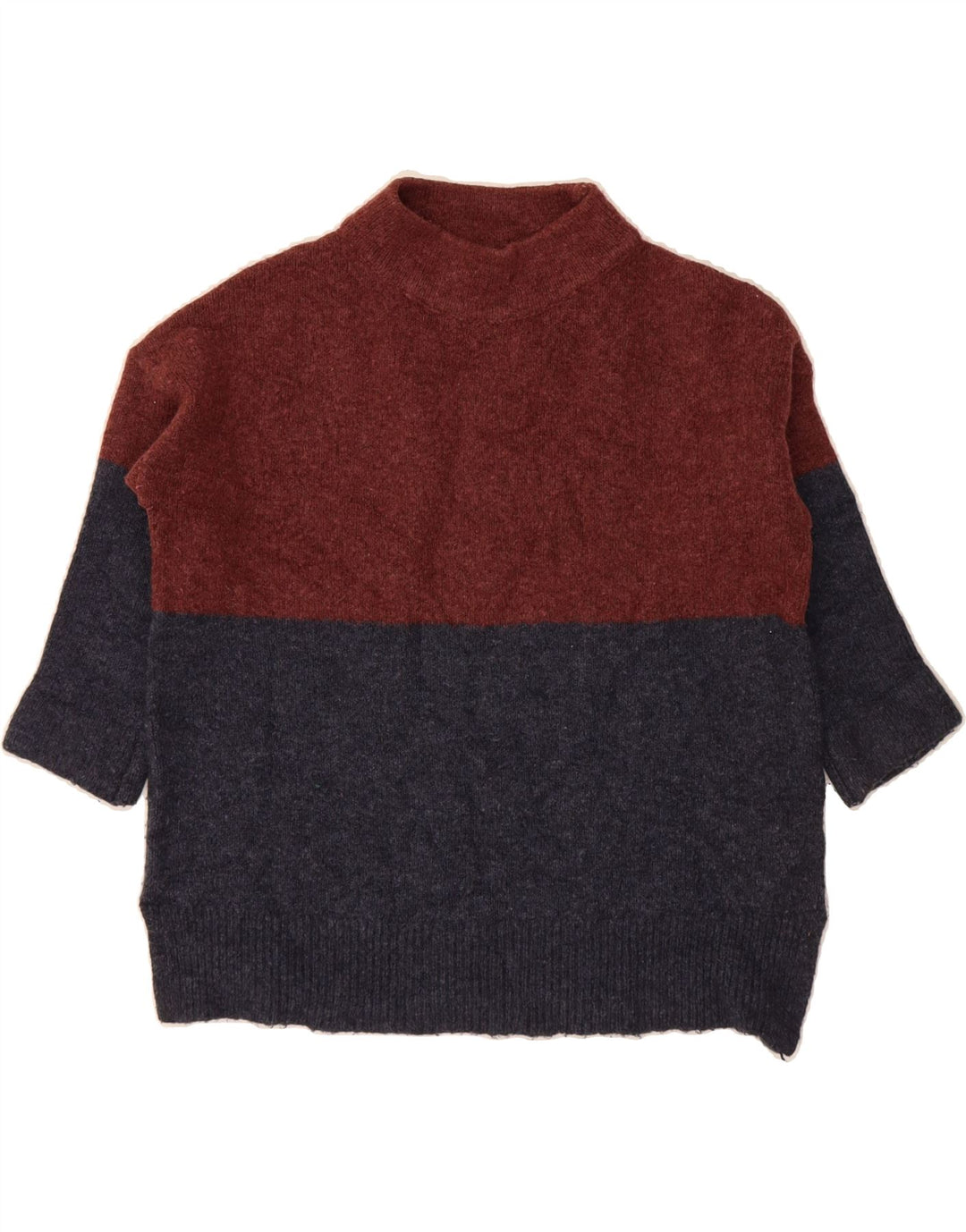 FRENCH CONNECTION Womens Turtle Neck Jumper Sweater UK 10 Small Burgundy Vintage French Connection and Second-Hand French Connection from Messina Hembry 