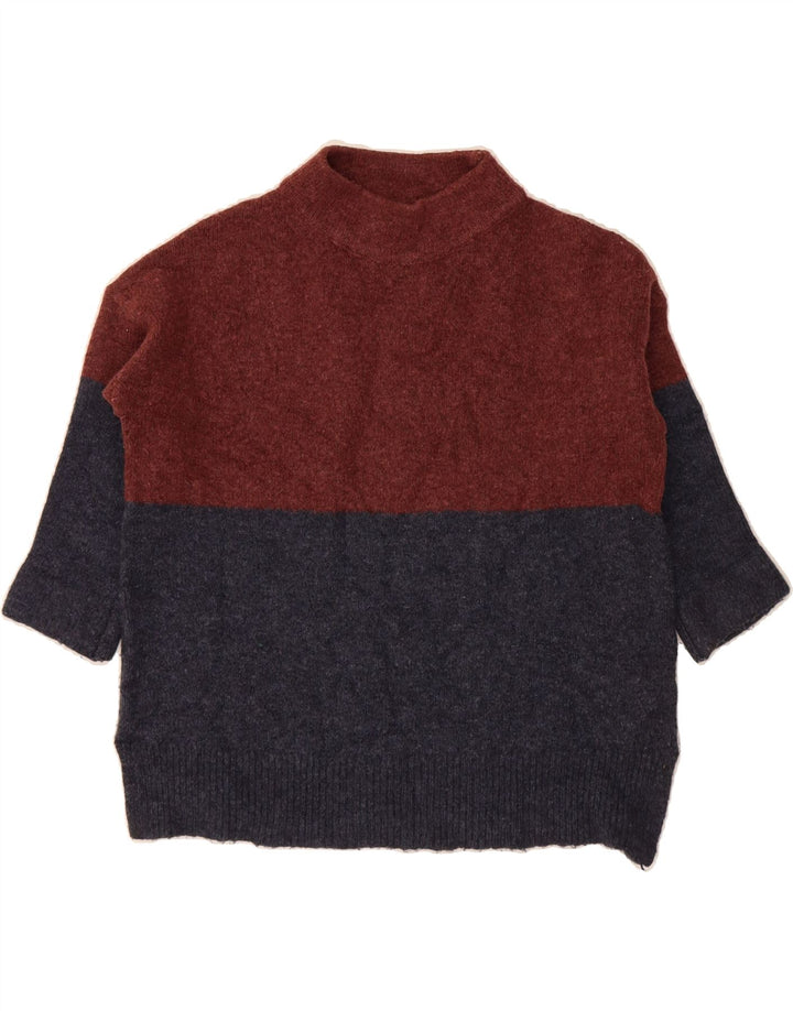 FRENCH CONNECTION Womens Turtle Neck Jumper Sweater UK 10 Small Burgundy Vintage French Connection and Second-Hand French Connection from Messina Hembry 