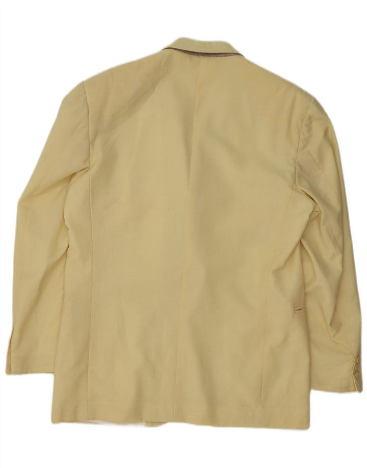 Renato Balestra Mens 2 Button Blazer Jacket IT 50 Large Yellow Wool