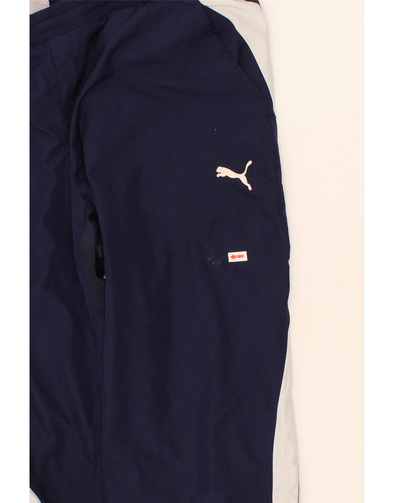 PUMA Womens Tracksuit Trousers UK 12 Medium Navy Blue Colourblock Vintage Puma and Second-Hand Puma from Messina Hembry 