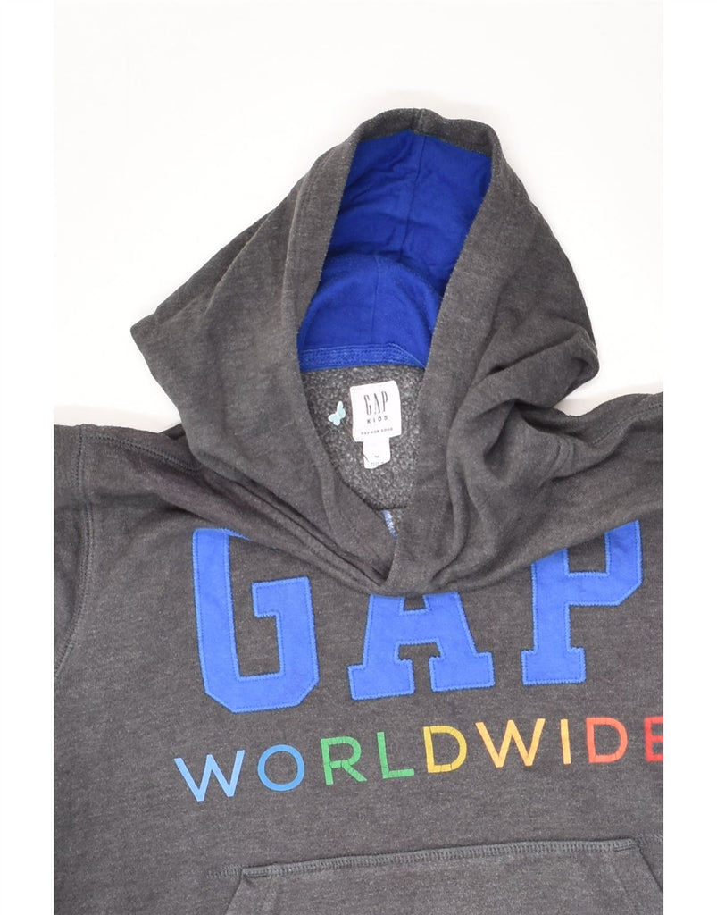 GAP Boys Graphic Hoodie Jumper 15-16 Years Medium  Grey Cotton | Vintage Gap | Thrift | Second-Hand Gap | Used Clothing | Messina Hembry 